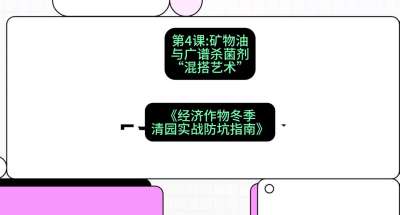 第4节：【替代方案】矿物油与广谱杀菌剂的&ldquo;混搭艺术&rdquo;，课程：《经济作物冬季清园&middot;实战防坑指南》#识农AI